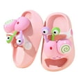 thumbnail image 1 of Toddler Slippers,Boys Sandals Lightweight Breathable Summer Slides Indoor Outdoor Comfortable Walking Shoes,Cute Slippers,Pink,3-3.5 Years, 1 of 3