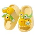thumbnail image 1 of Toddler Slippers,Boys Sandals Lightweight Breathable Summer Slides Indoor Outdoor Comfortable Walking Shoes,Slippers for Kids,Yellow,2-2.5 Years, 1 of 3