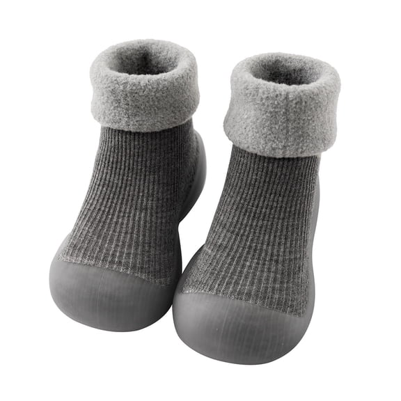 Toddler Slippers,Boys Slippers Soft Sole Non- Rubber Bottom Indoor Outdoor Comfort Kids Footwear,Slippers for Kids,Grey,20