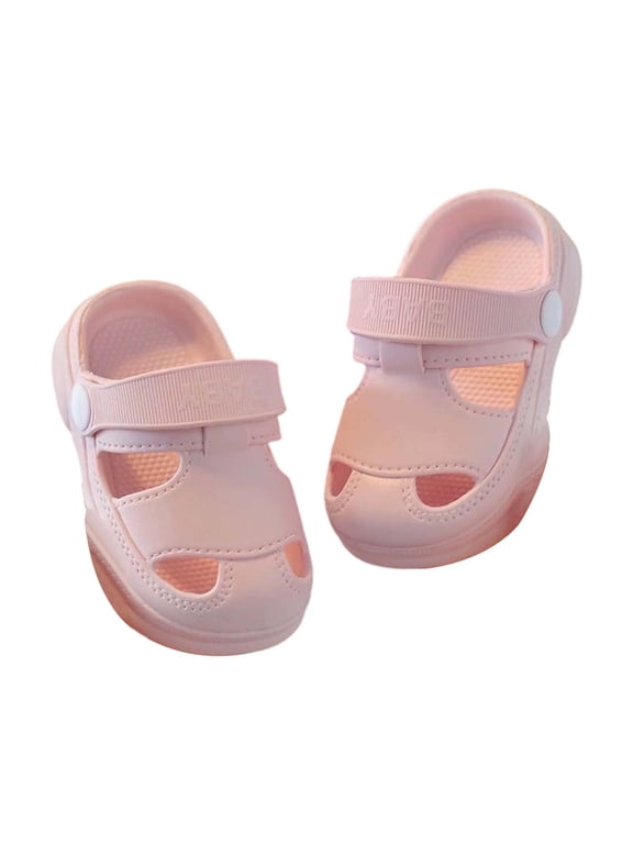 Toddler Slippers - Boys Slippers Toddlers Kids Soft Closed Toe Indoor Outdoor Slide Ons Comfortable Daily Casual Shoes - Kids Slippers,Color:Pink,Size:2-3 Years