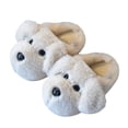 thumbnail image 1 of Toddler Slippers Children's Winter Cute Cartoon Dog Design Slippers House Shoes House Shoes for Kids White 6 Years-7 Years, 1 of 4