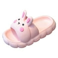 thumbnail image 1 of Toddler Slippers,Girls Rabbit Slippers Fashionable Indoor Outdoor Flat Soft Sole Children Shoes Comfortable,Kids Slippers,Pink,4.5-5 Years, 1 of 7