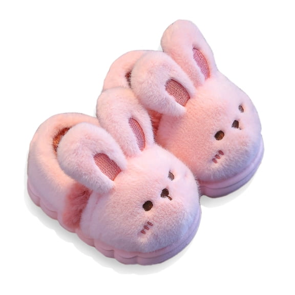 Toddler Slippers Kids Girls Boys Memory Foam Comfy Homewear Warm Non Slippers Baby Shoes Pink 2.5 Years-3 Years