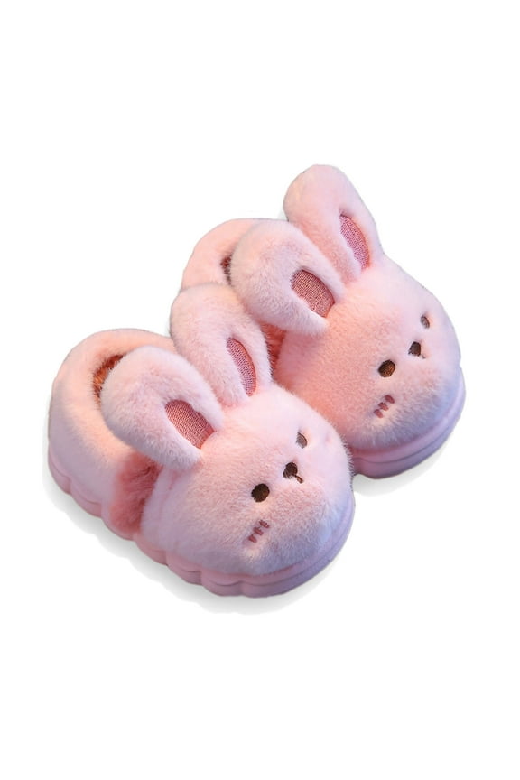 Toddler Slippers Kids Girls Boys Memory Foam Comfy Homewear Warm Non Slippers Baby Shoes Pink 2.5 Years-3 Years