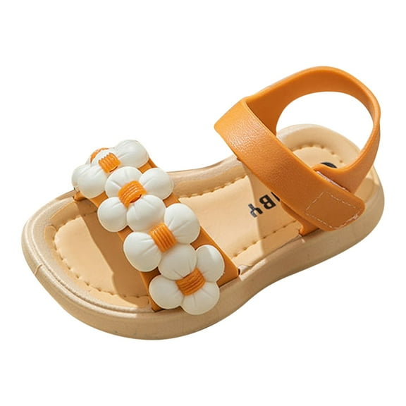 Toddler Slippers,Kids Sandals Thickened for Children Girls Waterproof Soft Sole Sandals for Summer Beach,Kids Slippers,Orange,2-2.5 Years