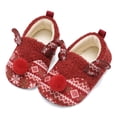 thumbnail image 1 of JOINFREE Toddler Christmas Reindeer Slippers for Boys Girls Warm Fuzzy House Shoes, 1 of 5
