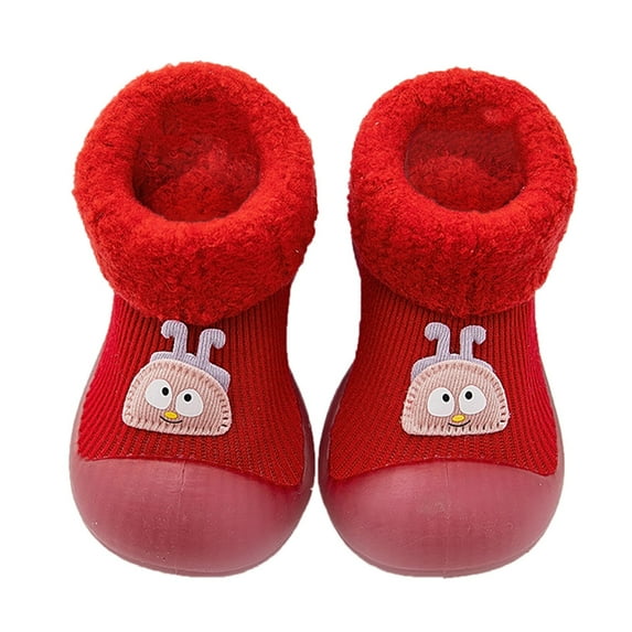 Toddler Sneakers Baby Home Slippers Cartoon Warm House Slippers For Lined Winter Indoor Shoes