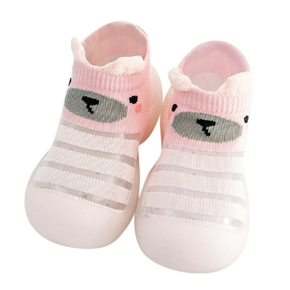 Mrzhqd Toddler Sneakers Boys Girls Animal Prints Cartoon Socks Shoes Toddler Breathable Mesh The Floor Socks Non Prewalker Shoes