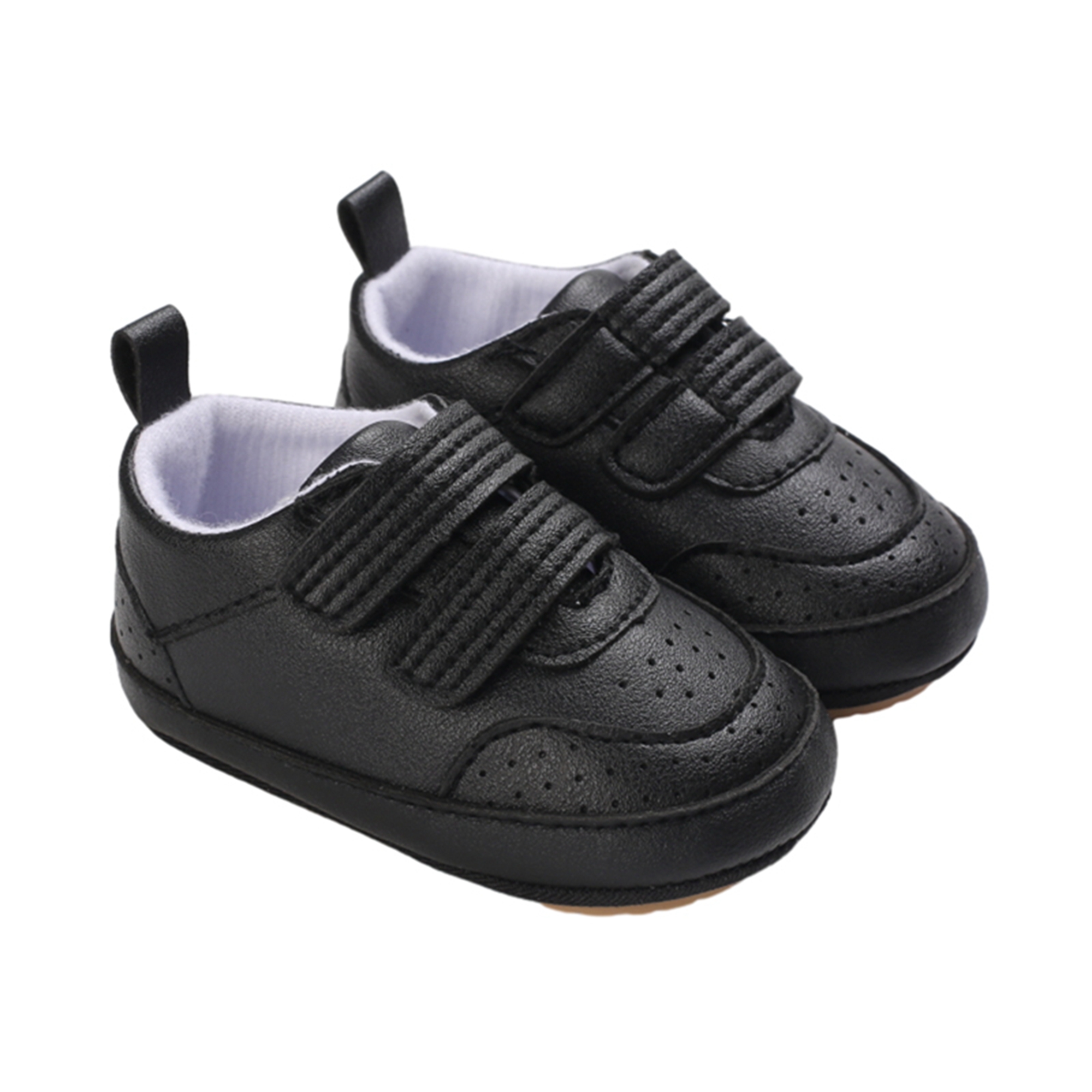 Classic Soft Sole Baby Shoes – Infant Toddler Anti-slip Canvas Sneakers – White, 0-18 Months