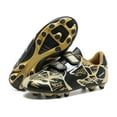 thumbnail image 1 of Toddler Sneakers Football Boots for Kids Boys and Girls Outdoor Non Breathable Soft Training Shoes Sneakers for Boys Gold 5 Years-5.5 Years, 1 of 6