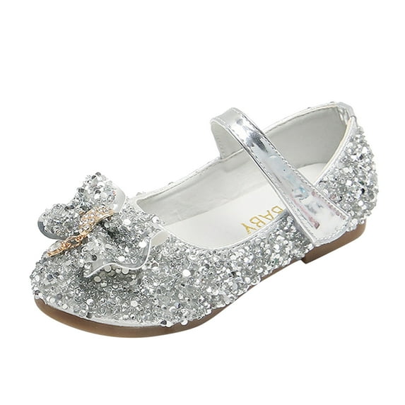 Mrzhqd Toddler Sneakers Toddler Sandals Bow Shoes Kids Girls Princess Non- Shoes Fashion Baby Shoes