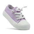 thumbnail image 1 of Toddler Sneakers for Girls Boys, Kids Canvas Fashion Shoes Elastic Straps Laces Slip On Lightweight Comfortable Low Top Classic Casual Walking Shoes, 1 of 6