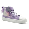 thumbnail image 1 of Toddler Sneakers for Girls Boys, Kids Canvas High Top Fashion Sparkle Sequins Bow Shoes Running Walking Casual Adjustable Strap Shoes, 1 of 7