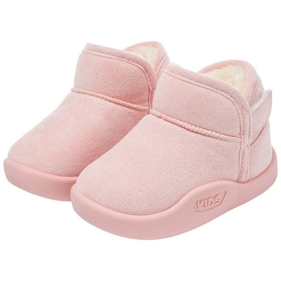 Toddler Snow Boots Girls Boys Non Slip Fleece Winter Shoes Kids Indoor Outdoor Mini Ankle Booties 1-6Y