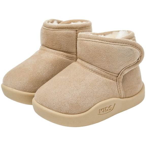 Toddler Snow Boots Girls Boys Non Slip Fleece Winter Shoes Kids Indoor Outdoor Mini Ankle Booties 1-6Y