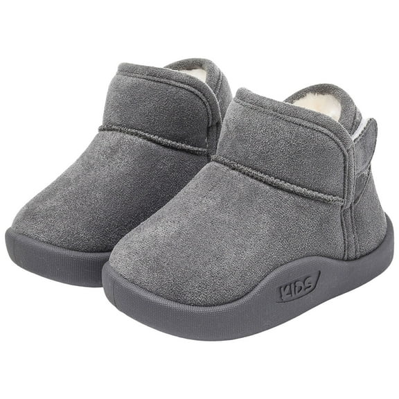 Toddler Snow Boots Girls Boys Non Slip Fleece Winter Shoes Kids Indoor Outdoor Mini Ankle Booties 1-6Y