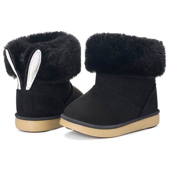 Toddler Snow Boots Girls Winter Boots,Black B,5 Toddler=CN22