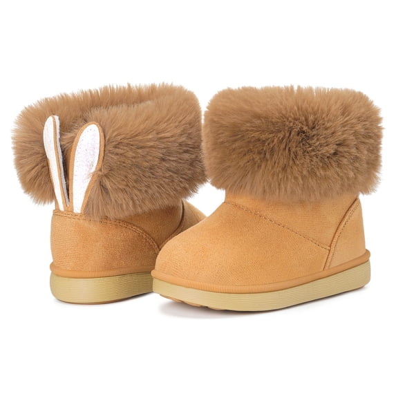 Toddler Snow Boots Girls Winter Boots,Brown B,9 Toddler=CN28