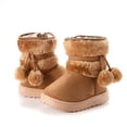 thumbnail image 1 of Toddler Snow Boots Winter Boots for Girls Water Resistance Boys Boots Kids Boots Solid Suede Boots Warm Lightweight, 1 of 4