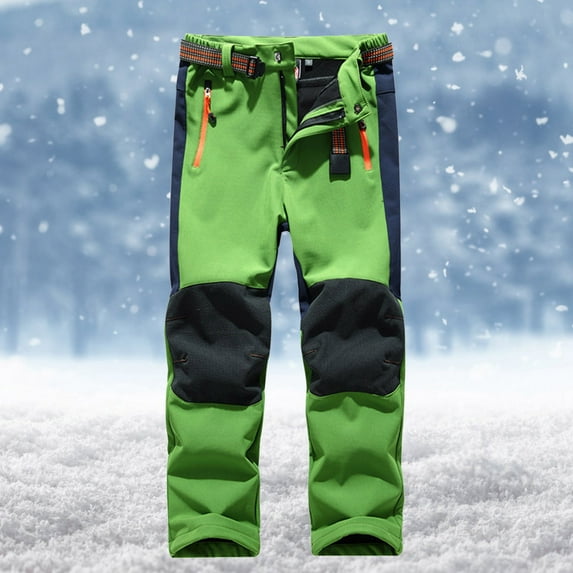 Toddler Snow Pants Baby Winter Clothes Boy Girls Snowsuit Ski Overalls Green 7-8 Years