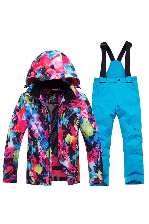 Toddler Snow Suit 6-14 Years Old Children Boys Ski Suit Outdoor Windproof Waterproof Warm Thickened Kids Winter Clothes Zip Up Jacket Trench Coat Cute pants,6-14 Years