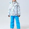 thumbnail image 1 of Toddler Snow Suit Children's Ski Suit Windproof Waterproof Warm Thermal Insulated Winter Snowsuit Lightweight Kids Clothes Boys Girls Athletic Snow Pants with Pockets Casual Comfortable 4-16 Years, 1 of 3