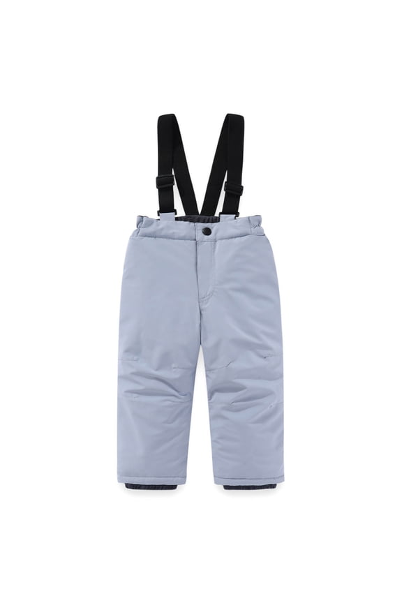 Toddler Snow Suit Children's Solid Color Thick Waterproof Snow-proof Outdoor Sports Daily Winter And Warm Ski Pants Kids Winter Clothes Zip Up Jacket Trench Coat Cute pants,2-13years