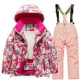 thumbnail image 1 of Toddler Snowsuit Fashion Children's Ski Suit Windproof Warm Children's Printed Skiing Set Fall Winter Cute Outfits Waterproof Rain Lightweight Jacket,3-12years, 1 of 2