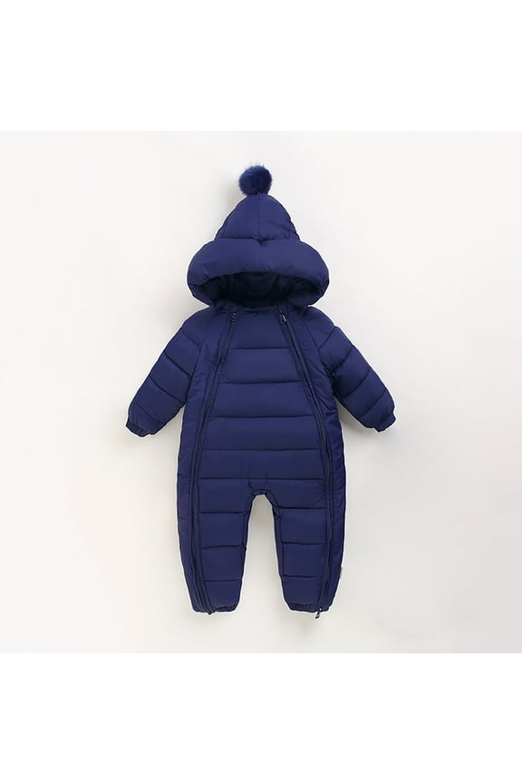 Toddler Snowsuit Toddler Winter Jumpsuit Outwear for Coat Warm Windproof Long Sleeve Toddler Winter Clothes for Little Boys 3-6 Months