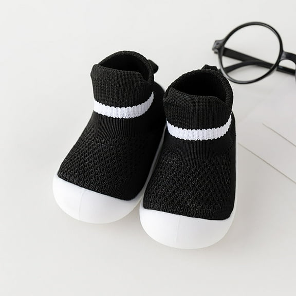 Toddler Sock Shoes Non Floor Baby Walking Sock Shoes Indoor Warm Knit Soft Sole Rubber Cotton Socks Shoes Indoor Slipper for Boys 2-2.5 Years