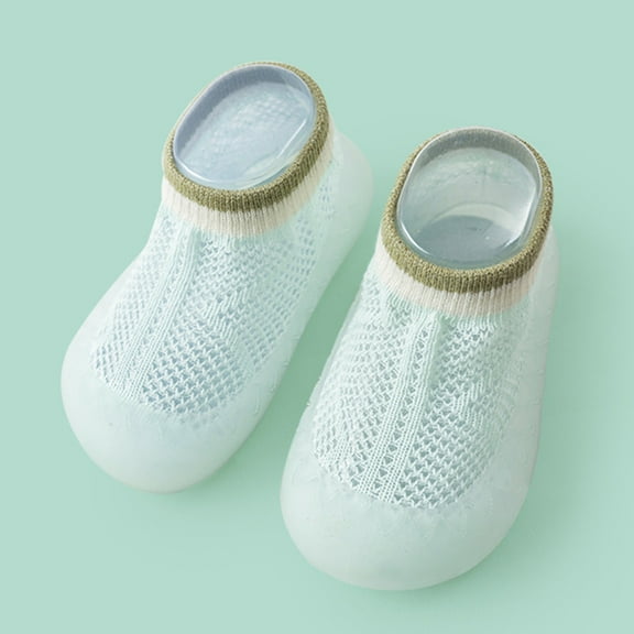 Toddler Sock Shoes Non- Boys Girls Walking Shoes Breathable Lightwewight Soft Sole Rubber Cotton Toddler Shoes Christmas Gifts for Boys Girls 31-36 Months