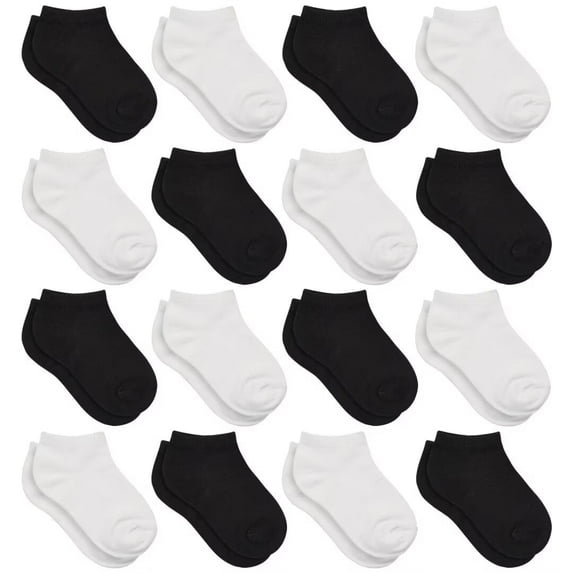 Toddler Socks, 16 Pairs Kids Socks Low Cut for Boys Girls Kids(1-13 Years Old), 16 Pairs Children No Show Ankle Socks Set