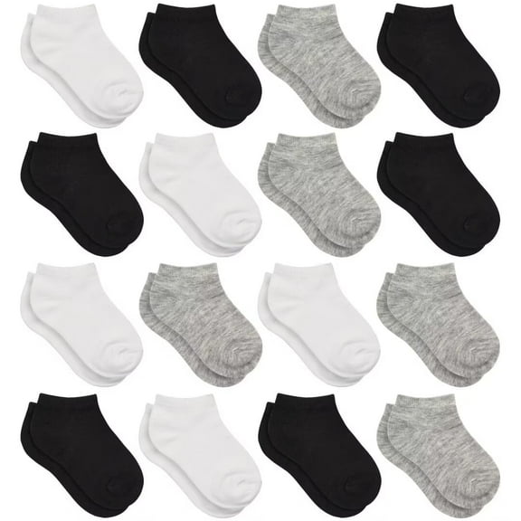 Toddler Socks, 16 Pairs Kids Socks Low Cut for Boys Girls Kids(1-13 Years Old), 16 Pairs Children No Show Ankle Socks Set