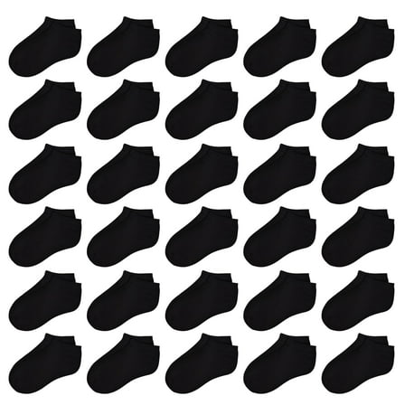 Toddler Socks 30 Pairs Kids Low Cut Socks for Boys Girls 1-14 Years Old No Show Ankle Socks Set