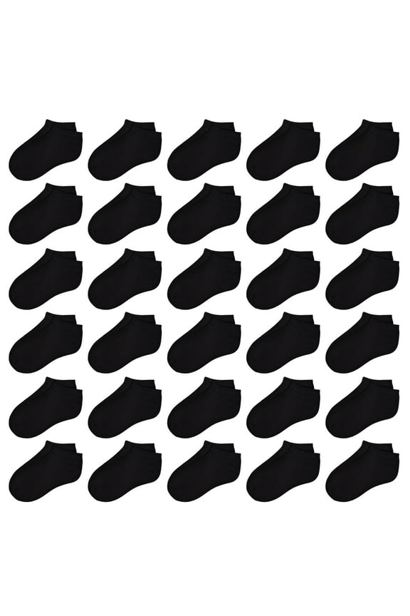 Toddler Socks 30 Pairs Kids Low Cut Socks for Boys Girls 1-14 Years Old No Show Ankle Socks Set