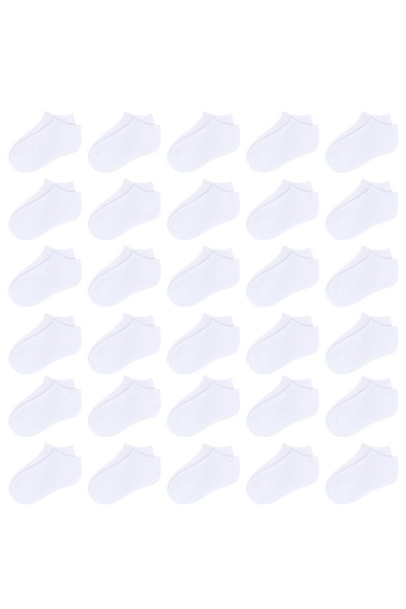 Toddler Socks 30 Pairs Kids Low Cut Socks for Boys Girls 1-14 Years Old No Show Ankle Socks Set