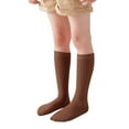 thumbnail image 1 of Toddler Socks,Cotton Socks Kids Boys Girls Unisex Solid Color Casual Crew Toddler Dress Comfortable Socks For Children,Girls Socks,Coffee,1-12 Years, 1 of 5