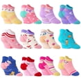thumbnail image 1 of Toddler Socks Girls, Non Slip 12 Pairs Kids Ankle Socks with Grippers for 1-7 Years Children(02 Girls,5-7 Years), 1 of 7