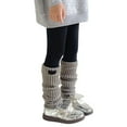 thumbnail image 1 of Toddler Socks - Kids Leg Warmers Knitted Leg Warmers Loose Socks Knee High Leg Warmers for Girls, Kids Socks,Color: Grey Size: One Size, 1 of 4