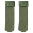 thumbnail image 1 of Toddler Socks - Kids Thermal Socks Fleece-Lined Winter Warmth Soft Velvet Design For Cold Weather - Kids Socks,Color:Army Green,Size:1-10 Years, 1 of 4