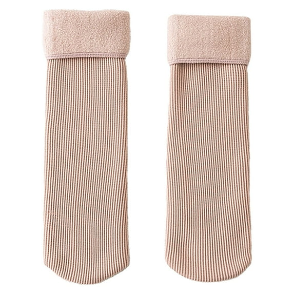 Toddler Socks,Kids Thermal Socks -Lined Winter Warmth Soft Velvet Design For Cold Weather,Kids Socks,Light Pink,1-10 Years