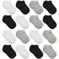 thumbnail image 1 of Toddler Socks Running Trainer Ankle Athletic Socks - Girls Boys Low Cut Socks Multi Solid Color 16 Pairs 1-13 Years Sports Socks for Baby Children, 1 of 6