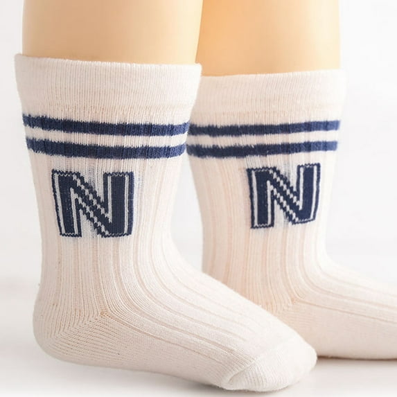 Toddler Socks Unisex Baby Crew Socks Striped Stretchy Cotton Socks Ankle Socks for Newborn Infant Boys Girls 0-5 Years