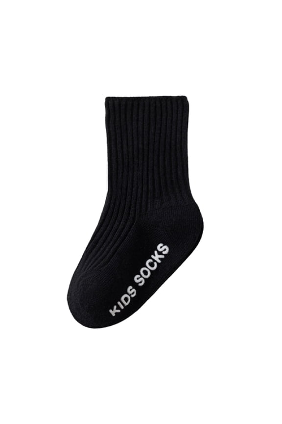 Toddler Socks Winter Glue Dispensing Cute Non Floor Crawling Socks Baby Socks Black 1 Years-3 Years