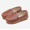 thumbnail image 1 of Toddler Soft Faux Leather Loafers, Breathable Slip‑on Shoes with Non‑slip Rubber Sole Coffee 36, 1 of 7