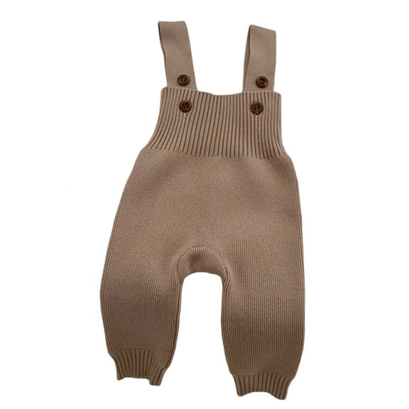 Toddler Soft Knit Overalls Jumpsuit With Adjustable Straps Girls Pants Fall