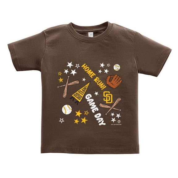 Toddler Soft as a Grape  Brown San Diego Padres Home Run T-Shirt