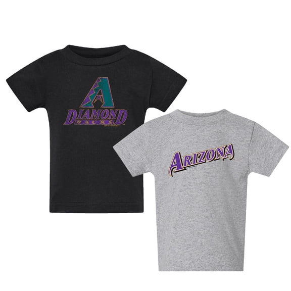 Toddler Soft as a Grape Heather Gray/Heather Gray Arizona Diamondbacks Cooperstown Collection Two-Pack T-Shirt Set