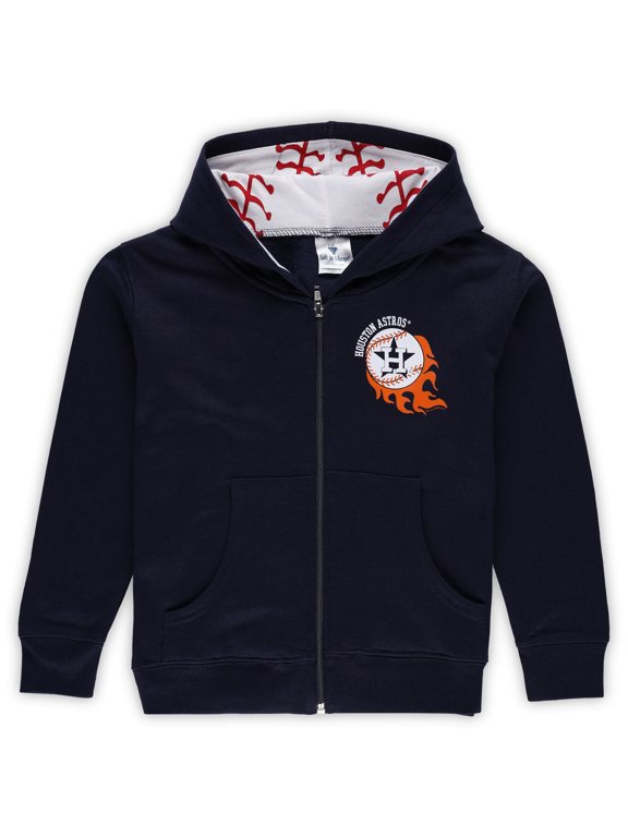 Toddler Soft as a Grape Navy Houston Astros Baseball Full-Zip Hoodie Jacket