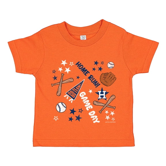 Toddler Soft as a Grape Orange Houston Astros Home Run T-Shirt